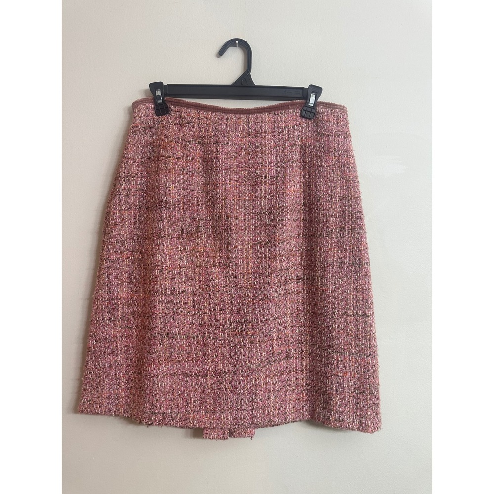 80/90s Vintage Wool Blend Tweed A-Line Skirt Coquette Romantic Mod Midi 10